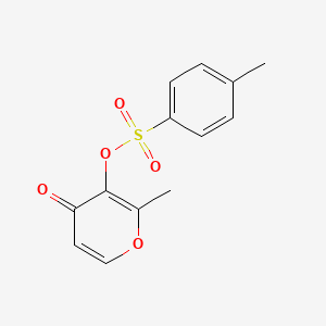 molecular formula C13H12O5S B2797912 2-甲基-4-氧代-4H-吡喃-3-基4-甲基苯磺酸酯 CAS No. 66316-76-5