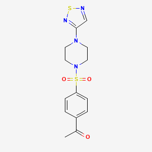 1-(4-{[4-(1,2,5-Thiadiazol-3-yl)piperazin-1-yl]sulfonyl}phenyl)ethan-1-one