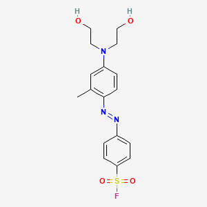 molecular formula C17H20FN3O4S B2797923 4-[[4-[Bis(2-hydroxyethyl)amino]-2-methylphenyl]diazenyl]benzenesulfonyl fluoride CAS No. 1081836-93-2