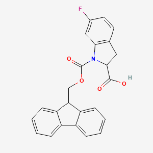 1-(9H-Fluoren-9-ylmethoxycarbonyl)-6-fluoro-2,3-dihydroindole-2-carboxylic acid