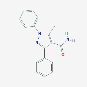 molecular formula C17H15N3O B279793 5-methyl-1,3-diphenyl-1H-pyrazole-4-carboxamide 