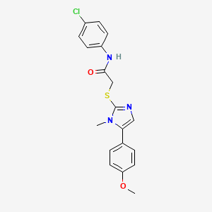 N-(4-chlorophenyl)-2-((5-(4-methoxyphenyl)-1-methyl-1H-imidazol-2-yl)thio)acetamide