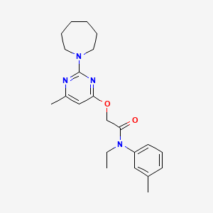 2-{[2-(azepan-1-yl)-6-methylpyrimidin-4-yl]oxy}-N-ethyl-N-(3-methylphenyl)acetamide