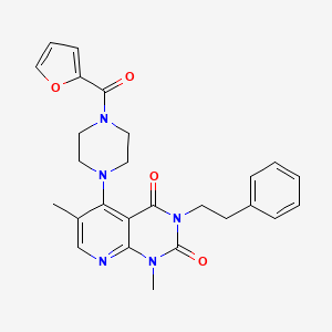 5-(4-(furan-2-carbonyl)piperazin-1-yl)-1,6-dimethyl-3-phenethylpyrido[2,3-d]pyrimidine-2,4(1H,3H)-dione
