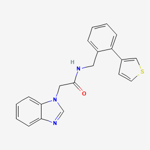 2-(1H-benzo[d]imidazol-1-yl)-N-(2-(thiophen-3-yl)benzyl)acetamide