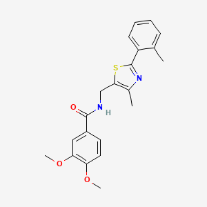 3,4-dimethoxy-N-((4-methyl-2-(o-tolyl)thiazol-5-yl)methyl)benzamide