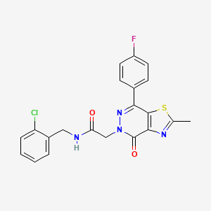 N-(2-chlorobenzyl)-2-(7-(4-fluorophenyl)-2-methyl-4-oxothiazolo[4,5-d]pyridazin-5(4H)-yl)acetamide