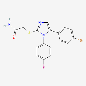 2-((5-(4-bromophenyl)-1-(4-fluorophenyl)-1H-imidazol-2-yl)thio)acetamide