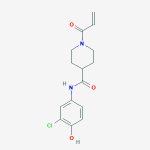 N-(3-Chloro-4-hydroxyphenyl)-1-prop-2-enoylpiperidine-4-carboxamide