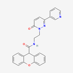 molecular formula C25H20N4O3 B2797960 N-(2-(6-oxo-3-(pyridin-3-yl)pyridazin-1(6H)-yl)ethyl)-9H-xanthene-9-carboxamide CAS No. 1021027-14-4