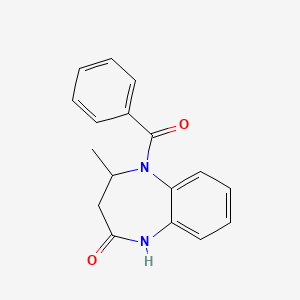molecular formula C17H16N2O2 B2797963 5-苯甲酰-4-甲基-3,4-二氢-1H-1,5-苯并二氮杂环庚-2-酮 CAS No. 710945-28-1