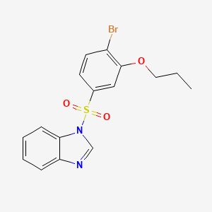 molecular formula C16H15BrN2O3S B2797967 1-[(4-bromo-3-propoxyphenyl)sulfonyl]-1H-benzimidazole CAS No. 913241-00-6