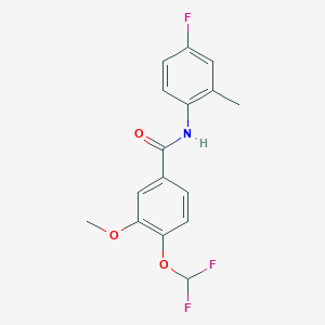 4-(difluoromethoxy)-N-(4-fluoro-2-methylphenyl)-3-methoxybenzamide