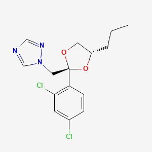 molecular formula C15H17Cl2N3O2 B2797984 1-[[(2S,4S)-2-(2,4-dichlorophenyl)-4-propyl-1,3-dioxolan-2-yl]methyl]-1,2,4-triazole CAS No. 116498-46-5