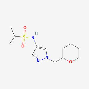 N-(1-((tetrahydro-2H-pyran-2-yl)methyl)-1H-pyrazol-4-yl)propane-2-sulfonamide