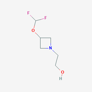 molecular formula C6H11F2NO2 B2797989 2-[3-(Difluoromethoxy)azetidin-1-yl]ethanol CAS No. 1936706-08-9