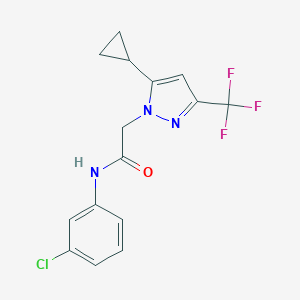 N-(3-chlorophenyl)-2-[5-cyclopropyl-3-(trifluoromethyl)-1H-pyrazol-1-yl]acetamide