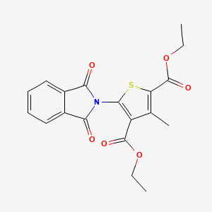 molecular formula C19H17NO6S B2797995 Diethyl 5-(1,3-dioxoisoindol-2-yl)-3-methylthiophene-2,4-dicarboxylate CAS No. 313506-75-1