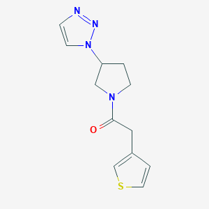 1-(3-(1H-1,2,3-triazol-1-yl)pyrrolidin-1-yl)-2-(thiophen-3-yl)ethanone