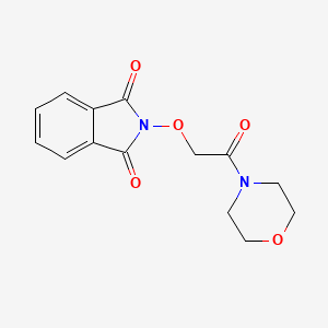 molecular formula C14H14N2O5 B2798014 2-(2-Morpholin-4-yl-2-oxoethoxy)isoindole-1,3-dione CAS No. 112256-91-4