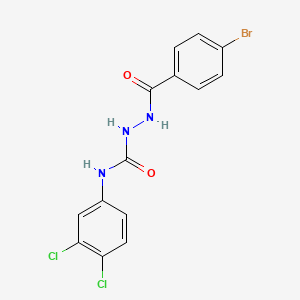 molecular formula C14H10BrCl2N3O2 B2798016 2-(4-bromobenzoyl)-N-(3,4-dichlorophenyl)hydrazinecarboxamide CAS No. 306278-82-0