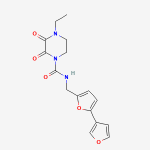 molecular formula C16H17N3O5 B2798018 N-({[2,3'-bifuran]-5-yl}methyl)-4-ethyl-2,3-dioxopiperazine-1-carboxamide CAS No. 2097900-59-7
