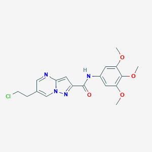 6-(2-chloroethyl)-N-(3,4,5-trimethoxyphenyl)pyrazolo[1,5-a]pyrimidine-2-carboxamide