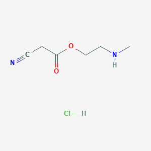 molecular formula C6H11ClN2O2 B2798029 2-(Methylamino)ethyl 2-cyanoacetate;hydrochloride CAS No. 2418733-74-9