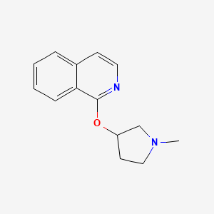 molecular formula C14H16N2O B2798034 1-[(1-甲基吡咯烷-3-基)氧基]异喹啉 CAS No. 2197882-88-3