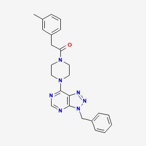 molecular formula C24H25N7O B2798039 1-(4-(3-benzyl-3H-[1,2,3]triazolo[4,5-d]pyrimidin-7-yl)piperazin-1-yl)-2-(m-tolyl)ethanone CAS No. 920348-63-6