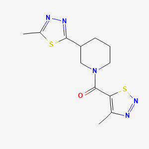 (4-Methyl-1,2,3-thiadiazol-5-yl)(3-(5-methyl-1,3,4-thiadiazol-2-yl)piperidin-1-yl)methanone