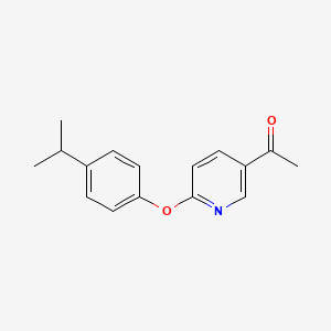 molecular formula C16H17NO2 B2798046 5-乙酰基-2-(4-异丙基苯氧基)吡啶 CAS No. 1554658-68-2