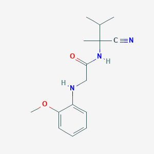 molecular formula C15H21N3O2 B2798056 N-(1-cyano-1,2-dimethylpropyl)-2-[(2-methoxyphenyl)amino]acetamide CAS No. 1209810-61-6