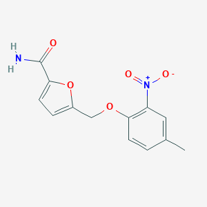 molecular formula C13H12N2O5 B279806 5-[(4-Methyl-2-nitrophenoxy)methyl]furan-2-carboxamide 