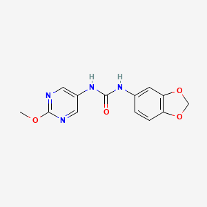 molecular formula C13H12N4O4 B2798061 1-(苯并[d][1,3]二噁嗪-5-基)-3-(2-甲氧基嘧啶-5-基)脲 CAS No. 1396580-57-6