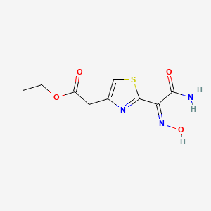 molecular formula C9H11N3O4S B2798062 Ethyl 2-[2-(carbamoyl(hydroxyimino)methyl)-1,3-thiazol-4-yl]acetate CAS No. 327088-16-4