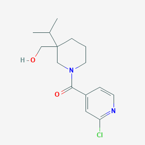 molecular formula C15H21ClN2O2 B2798067 [1-(2-Chloropyridine-4-carbonyl)-3-(propan-2-yl)piperidin-3-yl]methanol CAS No. 2094216-70-1