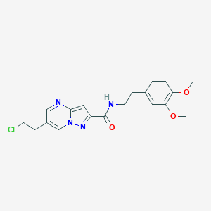 molecular formula C19H21ClN4O3 B279807 6-(2-chloroethyl)-N-[2-(3,4-dimethoxyphenyl)ethyl]pyrazolo[1,5-a]pyrimidine-2-carboxamide 