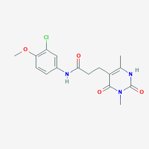 molecular formula C16H18ClN3O4 B2798074 N-(3-chloro-4-methoxyphenyl)-3-(3,6-dimethyl-2,4-dioxo-1,2,3,4-tetrahydropyrimidin-5-yl)propanamide CAS No. 1105226-57-0