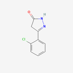 molecular formula C9H7ClN2O B2798078 3-(2-Chlorophenyl)-2-pyrazolin-5-one CAS No. 60578-85-0