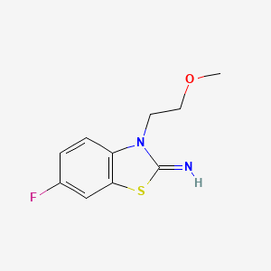 molecular formula C10H11FN2OS B2798081 6-氟-3-(2-甲氧基乙基)苯并[d]噻唑-2(3H)-亚胺 CAS No. 959652-68-7