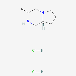 molecular formula C8H18Cl2N2 B2798088 (3R,8aS)-3-methyloctahydropyrrolo[1,2-a]pyrazine dihydrochloride CAS No. 2230901-07-0