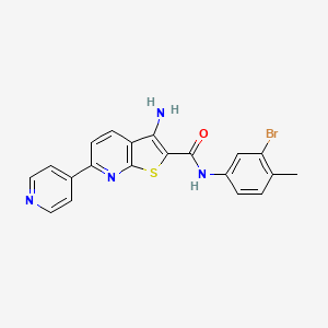 3-amino-N-(3-bromo-4-methylphenyl)-6-(pyridin-4-yl)thieno[2,3-b]pyridine-2-carboxamide