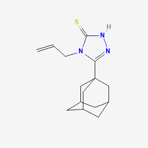 molecular formula C15H21N3S B2798101 5-Adamantan-1-yl-4-allyl-4H-[1,2,4]triazole-3-thiol CAS No. 345987-96-4