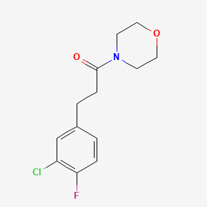 molecular formula C13H15ClFNO2 B2798106 3-(3-Chloro-4-fluorophenyl)-1-morpholin-4-ylpropan-1-one CAS No. 2325082-65-1