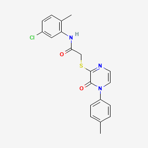 molecular formula C20H18ClN3O2S B2798110 N-(5-氯-2-甲基苯基)-2-((3-氧代-4-(对甲苯基)-3,4-二氢吡嗪-2-基)硫基)乙酰胺 CAS No. 941888-23-9