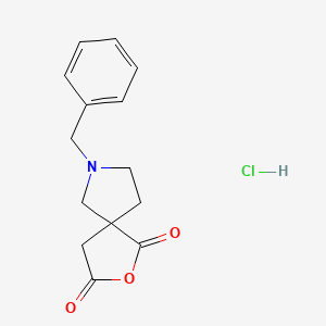 7-Benzyl-2-oxa-7-azaspiro[4.4]nonane-1,3-dione;hydrochloride