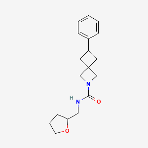 N-(Oxolan-2-ylmethyl)-6-phenyl-2-azaspiro[3.3]heptane-2-carboxamide