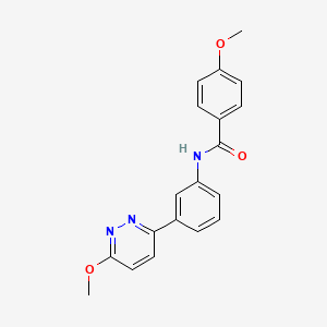 4-methoxy-N-(3-(6-methoxypyridazin-3-yl)phenyl)benzamide