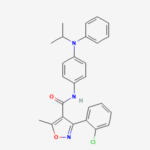 (3-(2-Chlorophenyl)-5-methylisoxazol-4-YL)-N-(4-((isopropyl)phenylamino)phenyl)formamide